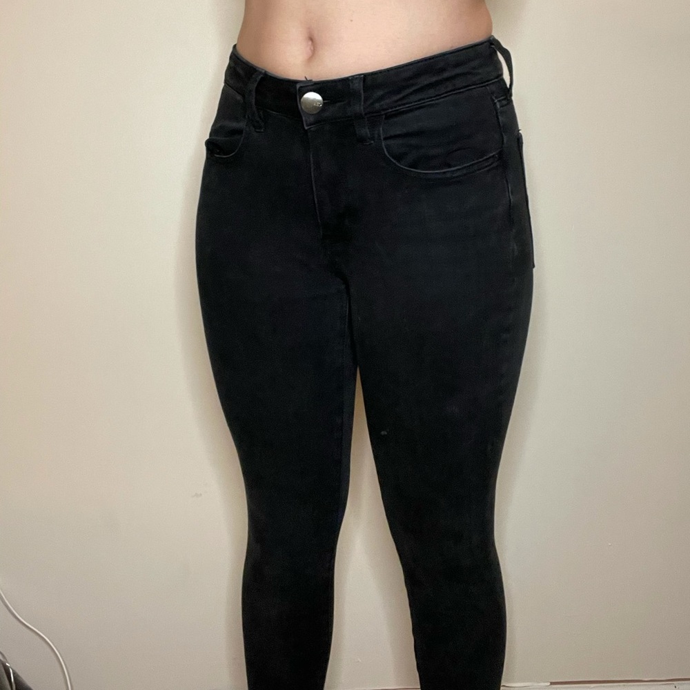 Black High-rise jeggings